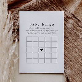 EMELIA Simple Baby Bingo Baby Duschkarte Einladung