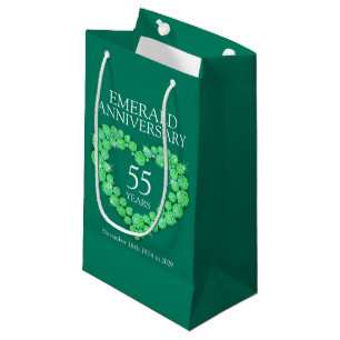 Emerald 55. Hochzeitstag Foto Tasche Kleine Geschenktüte