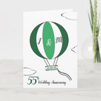 Emerald 55. Hochzeitstag Heißluftballon