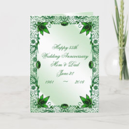 Emerald 55 th Wedding Anniversary Grußkarte Karte