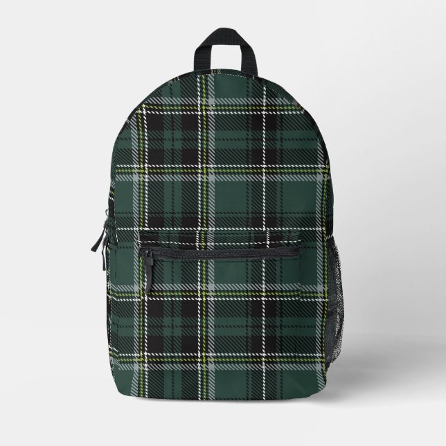 Emerald Academic Kariert Bedruckter Rucksack (Vorderseite)