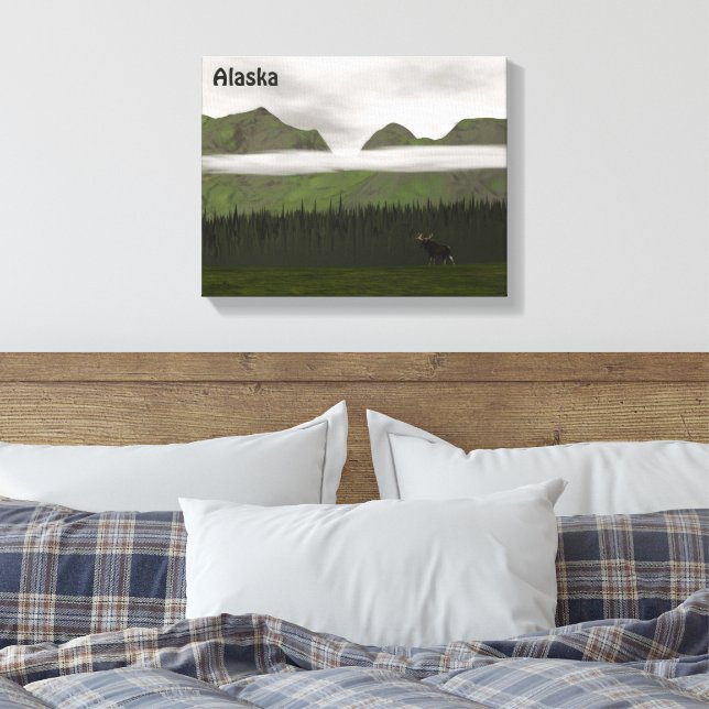 Emerald Alaska Leinwanddruck (Insitu (Schlafzimmer))