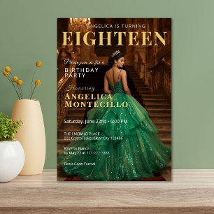 Emerald and Gold Magazine Inspiriert Einladung