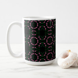 Emerald and Pink Kaleidoscope Kaffeetasse