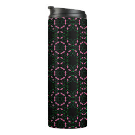 Emerald and Pink Kaleidoscope Thermosbecher