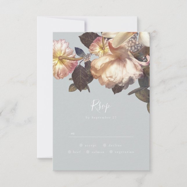 Emerald Antique Vintag UAWG Response Card RSVP Karte (Vorderseite)