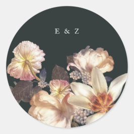 Emerald Antique Vintage Wedding Runder Aufkleber