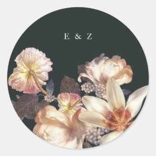 Emerald Antique Vintage Wedding Runder Aufkleber