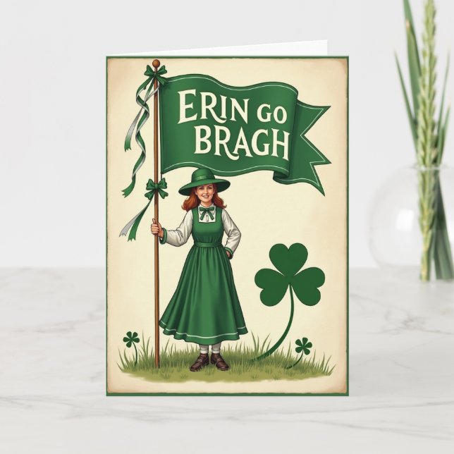 Emerald Banner Irish Pride Karte (Vorderseite)