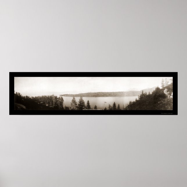 Emerald Bay Lake Tahoe Foto 1906 Poster (Vorne)