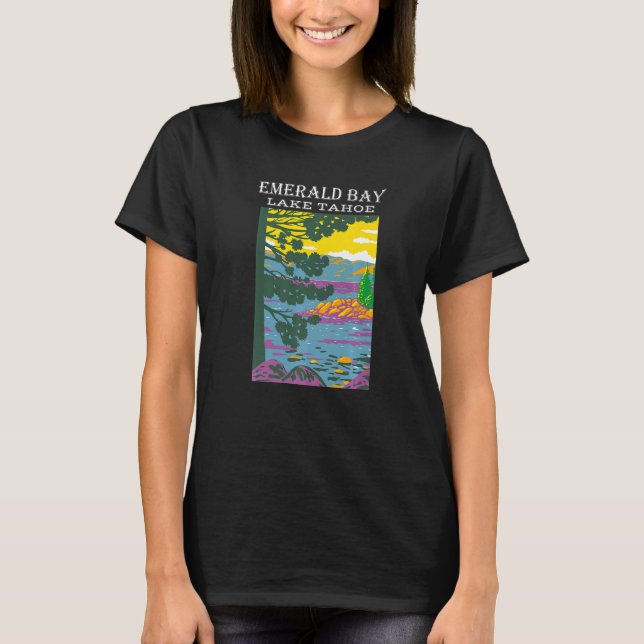 Emerald Bay Lake Tahoe Sierra Nevada Camping T-Shirt (Vorderseite)