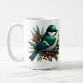 Emerald Birds und Berries Holiday Motif Kaffeetasse