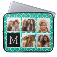 Emerald & Black Instagram 5 Foto Collage Monogramm