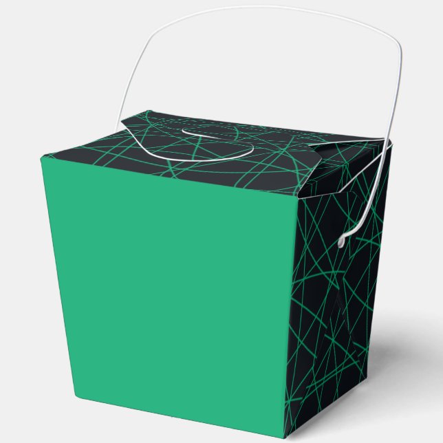 Emerald & Black Modern Favor Box - Anpassbar Geschenkschachtel (Vorderseite)