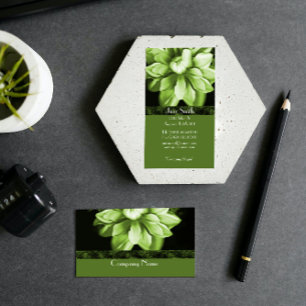 Emerald Bloom Business Card Visitenkarte