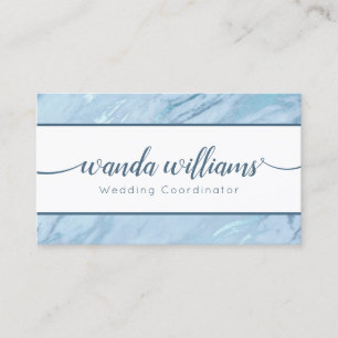 Emerald Blue Handgeschriebene Geschäftskarte Visitenkarte