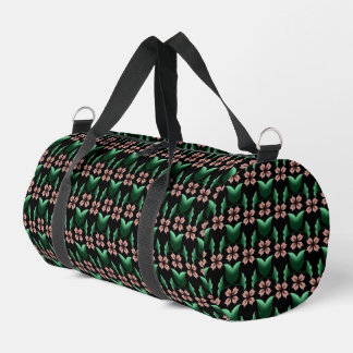 Emerald & Blush Botanical Duffle Bag