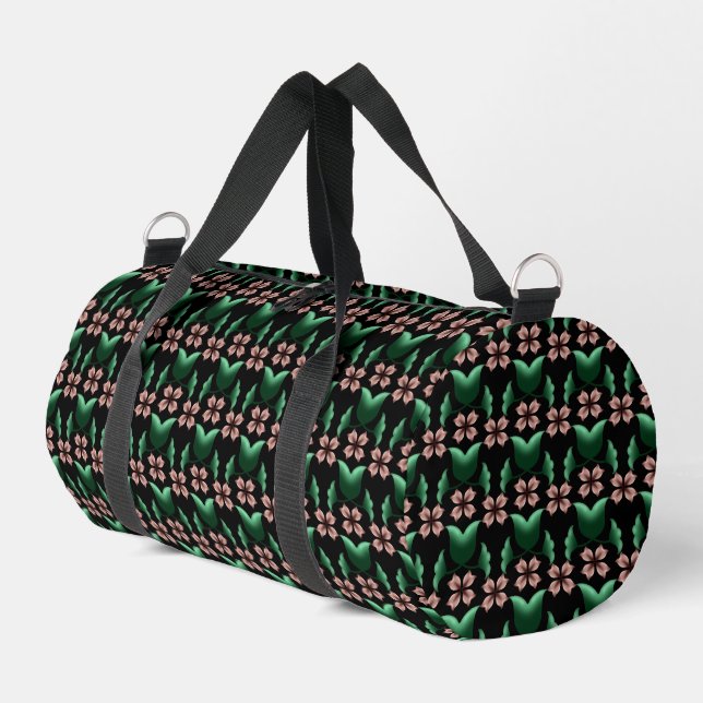     Emerald & Blush Botanische Reisetasche Duffle Bag (Linke Seite)