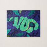 Emerald Boa Schlange in einem modernen Dschungel Puzzle<br><div class="desc">Genießen Sie ein tolles Rätsel mit dieser smaragdgrünen Boa-Schlange im Dschungel.</div>