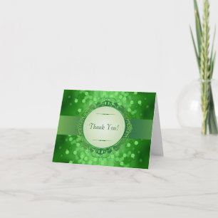 Emerald Bokeh 30. Jubiläums-Dankeskarten Dankeskarte