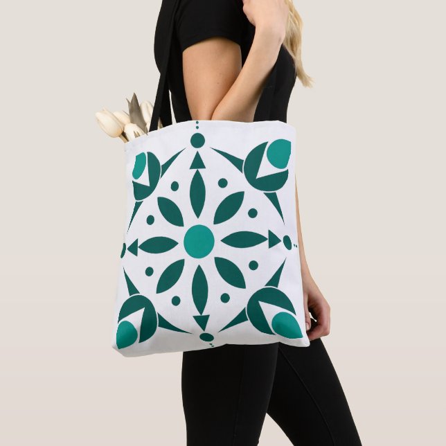 Emerald Botanical Symmetry Tote Bag (Von Nahem)