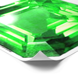 Emerald, Bright Green Poster