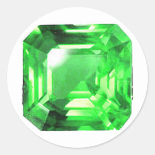 Emerald, Bright Green Runder Aufkleber