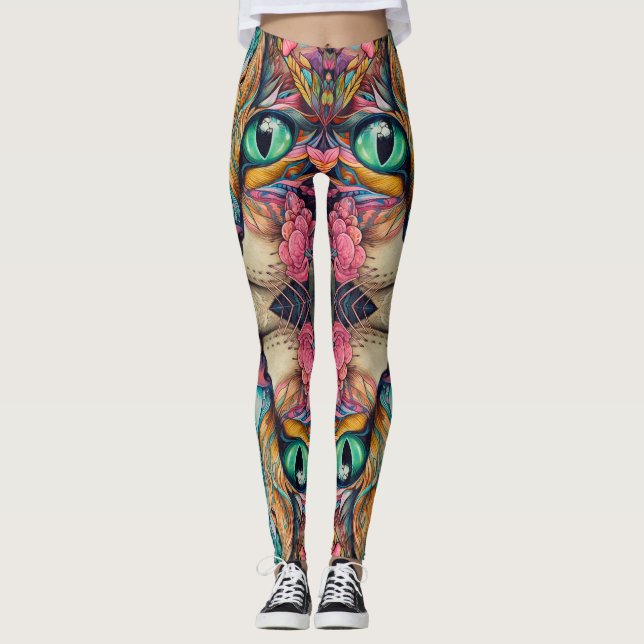 Emerald Cat eyes Leggings - Hübsch (Vorderseite)