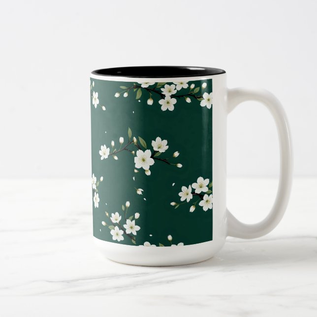 Emerald Cherry Blossom Petal Tasse (Rechts)