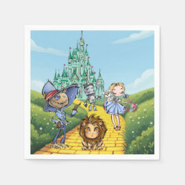 Emerald City Fantasy Geburtstag Yellow Brick Road Serviette