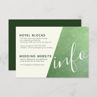 Emerald City Info Card Einladung