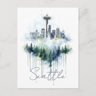 Emerald City Mist: Seattle Postkarte