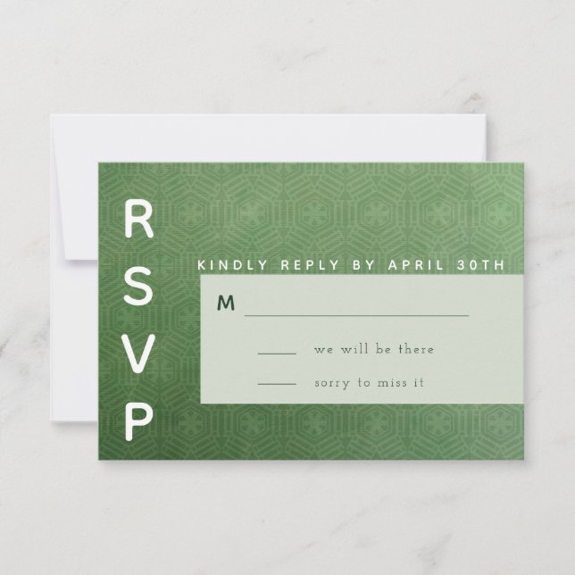 Emerald City RSVP-Karte RSVP Karte (Vorderseite)
