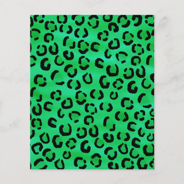 Emerald Color Leopard Print Pattern. (Vorderseite)
