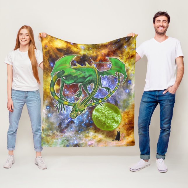 Emerald Cosmic Dragon Fleece Blanket (Beispiel)
