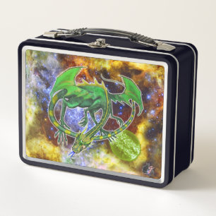 Emerald Cosmic Dragon Metall Brotdose