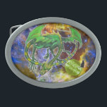 Emerald Cosmic Dragon Oval Belt Buckle Ovale Gürtelschnalle<br><div class="desc">Von den fernen Enden des Kosmos kommen reptilische Wesen, die von der mystischen Vergangenheit gehalten werden. Jeder kosmische Drache stellt einen wertvollen Edelstein dar. Während du diese kosmische Drachengurtschnalle tragst, kannst du deinen Körper mit dem Geist eines kosmischen Drachen anregen. Achten Sie auf sein starkes Power-Potenzial. ... Smaragdkosmischer Drache: Der...</div>