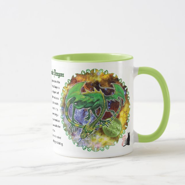 Emerald Cosmic Dragon Tasse (Rechts)
