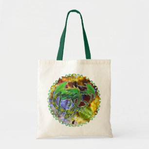 Emerald Cosmic Dragon Tote Bag Tragetasche