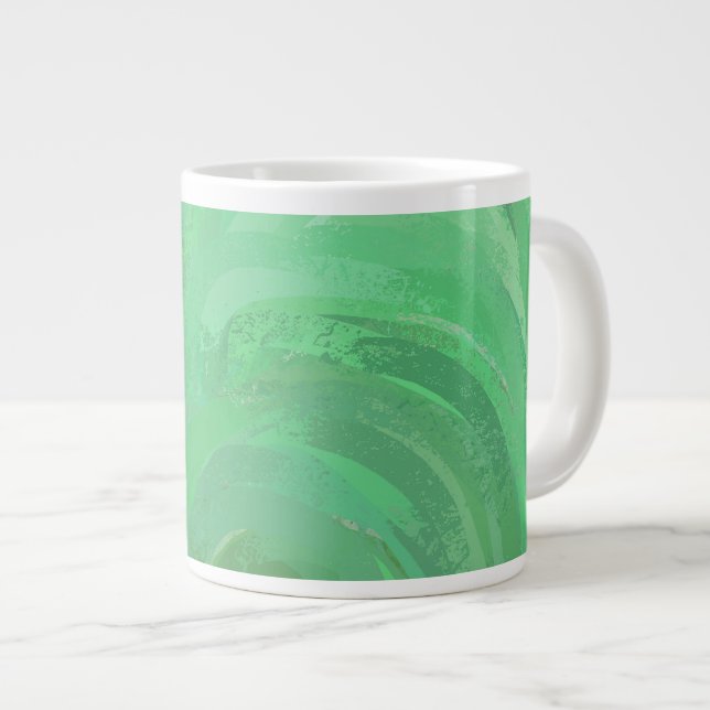 Emerald Cream Green Jumbo-Tasse (Vorderseite Rechts)