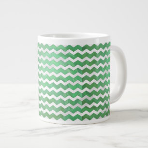 Emerald Cream Zickzack Muster Jumbo-Tasse