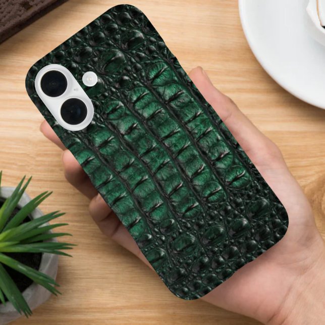 Emerald Crocodile Leather Luxury Exotic  Skin Case-Mate iPhone Hülle (Von Creator hochgeladen)