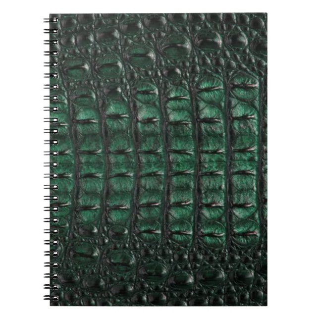 Emerald Crocodile Leather Luxury Exotic  Skin Notizblock (Vorderseite)