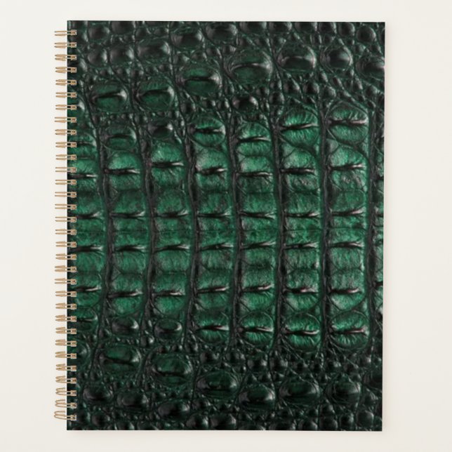 Emerald Crocodile Leather Luxury Exotic  Skin Planer (Vorderseite)