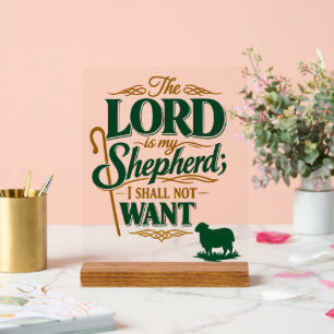 Emerald Crossing Psalm 23 VBS Kirche Acryl Acrylschild