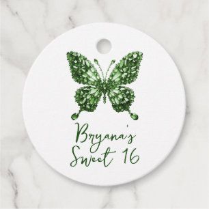 Emerald Crystal Green Butterfly May Birthstone Geschenkanhänger