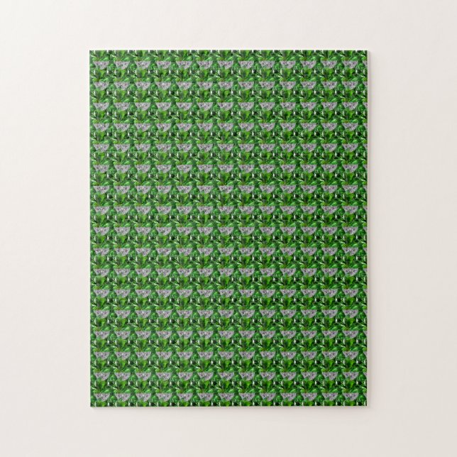 Emerald Diamond Gemstone Art Green Puzzle (Vertikal)