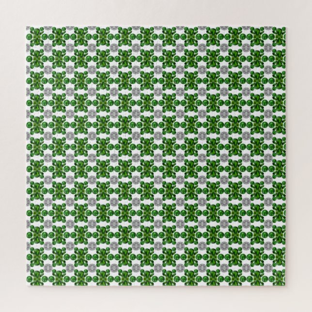 Emerald Diamond Gemstone Art Green Puzzle (Vertikal)