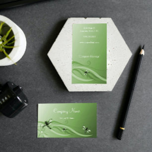 Emerald Dragonflies Business Card Visitenkarte
