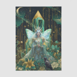 Emerald Dreams Fantasy Forest Königin Decoupage Seidenpapier